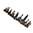 thumbnail image 3 of 1PC Rétro Couronne Strass Noir Incrusté Couronne de Cheveux Élégant pour la Mariée Dame, 3 of 7