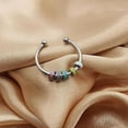 thumbnail image 3 of Spinning Enamel Fidget Ring, Anxiety Ring For Women Girls With Beads Spinner, 3 of 3