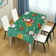 thumbnail image 7 of SKYSONIC Christmas Snowman Tablecloth Waterproof Washable Polyester Square Table Cover Durable Tablecloth for Kitchen Dining Table Party Decor (54 X 72 Inch), 7 of 7