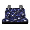 thumbnail image 5 of Psesaysky Blue Rose Skull Rear Bench Seat Covers with SUV Sedan, Comfortable Dirt and Scratch Proof Stretch Rear Bench Seat Covers (2 Pack), 5 of 6