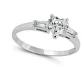 thumbnail image 4 of CHOOSE YOUR COLOR White CZ Heart Love Promise Ring .925 Sterling Silver Band Female Size 6, 4 of 4