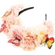 thumbnail image 4 of KAKOWELY Tocado de mariposa para mujer, diadema para fiesta de té, tocado de flores, diadema para disfraz de hada, 4 of 5
