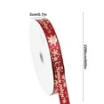 thumbnail image 3 of YIKA 2cm Polyester Hot Stamping Christmas Gift Ribbon Christmas Day Decoration Ribbon Holiday Fine Decoration Christmas Decorations Wine, 3 of 6