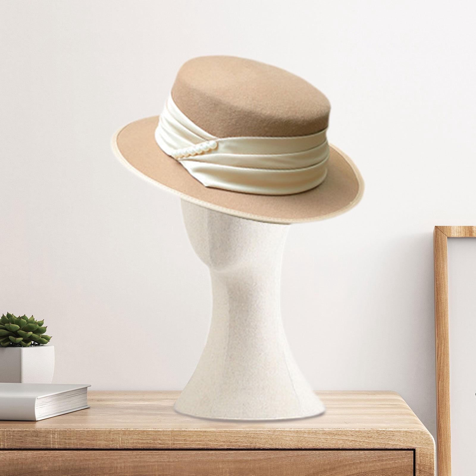 Dualoai Hat Head Display Manikin Head Portable Professional Display Hair Accessories short neck