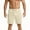Beige03, variant on Dwelliawo Men's Waffle Fashion Shorts Casual Beach Midweight Stretch Quilted Shorts Gym Running Shorts with Pockets Black M