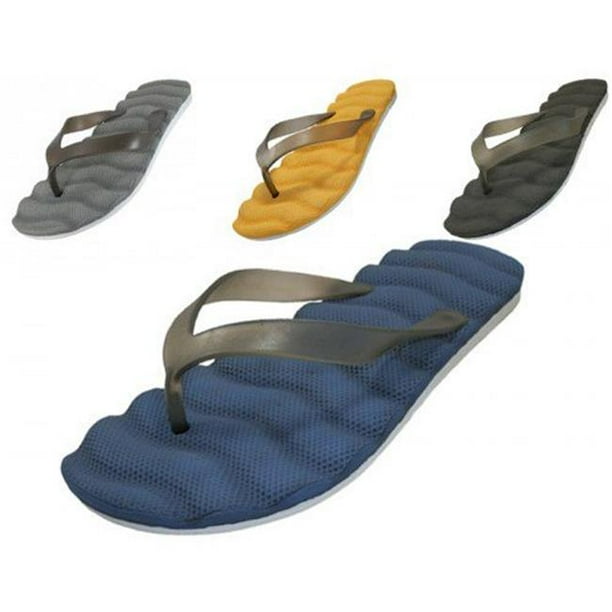 Easy USA Easy USA 1934270 Mens Insole Waves Bed Flip Flops Case of