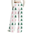 thumbnail image 5 of Endives Pants For Women Christmas Printed Fashion Wide Leg Casual Pants Loose Running Pants Sports Pants, 5 of 6