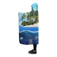 thumbnail image 1 of HATIART Couverture à Capuche Îles Tropicales et Récifs Coralliens Couverture Intérieure Couvertures Portables 56x80 Pouces, 1 of 3