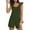 Green, variant on Women's Casual Sleeveless Romper Ruffle Cap Sleeve Scoop Neck Loose Fit Fashion Shorts Jumpsuit with Pockets Blue 2XL