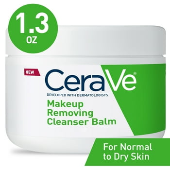 Cerave Hydrating Cleansing Balm, Face Makeup Remover with Ceramides and -based Jojoba Oil, 1.3 oz