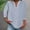 Light Blue, variant on All-Match Daily Cotton Linen Blend Henley Blouse, Half Button Notch V Neck Three Quarter Roll Sleeve Loose Fit Vacation Top Wine XXXL