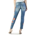 thumbnail image 3 of Grace in LA Women's Floral Embroidered Skinny Jeans Indigo 30, 3 of 3