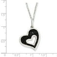 thumbnail image 2 of SS Rhodium-Plated CZ Brilliant Embers Heart Necklace in Sterling Silver, 2 of 2