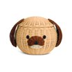 G6 Collection Hand Woven Dog Rattan Storage Basket – Lidded, Brown, Decorative