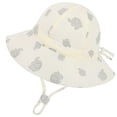 thumbnail image 2 of Nwiuh Kids' Quick Dry Beach Bucket Sun-Hat for Swimming (Grey, 3-12 Months), 2 of 4
