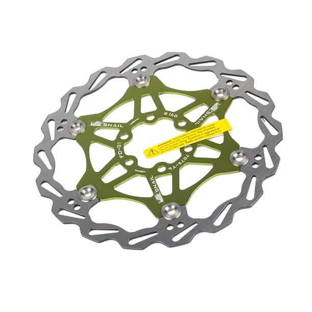 Soidarity Rotor de freno de disco de bicicleta, pastilla de freno de acero inoxidable con 6 pernos, disco de freno de bicicleta de carretera de montaña, Ciclismo Verde 160MM Soidarity OD001615-04B