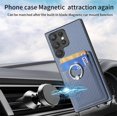 thumbnail image 4 of Phone Case for Samsung Galaxy S23 Ultra 5G Wallet Cover with Screen Protector Slim Ring Stand Credit Card Holder Magnetic Leather Cell Accessories S23Ultra 23S S 23 23Ultra 6.8 inch Women Men Blue, 4 of 7