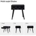 thumbnail image 6 of HULALA Home End Table with Charging Station, Side Table with Drawer and Pull-Out Shelf, Nightstand Bedside Table with USB Ports and Outlets, Black, 6 of 8