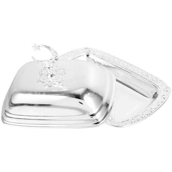 COMPUKAS Thanksgiving Butter Dish Rounded Rectangular Iron Serving Container For Friends 1Pack