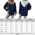 thumbnail image 2 of Sudadera Chaqueta informal para mujer Camisas a cuadros con botones de un solo pecho Chaquetas diarias de primavera Cgtredaw Azul T XL para Mujer, 2 of 5