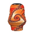 thumbnail image 2 of Fotbe Orange Rotating Pattern Car Seat Covers for Babies, Nursing Breastfeeding Cover Infant Carseat Canopy, Soft Stretchy Carrier Cover, 2 of 9