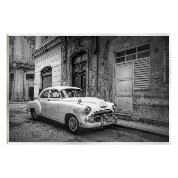 Stupell Industries Antique Car in City Transportation Photography Unframed Art Print Wall Art, 15 x 10