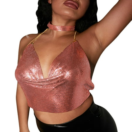 GWAABD Longline Sports Bra Aurola Women V Neck Metal Sequins Bra Crop Top Open Back Tank Tops Party Club Wear Blouse Women V Neck Metal Sequins Bra Crop Top Open Back Tank Tops Party Club Wear Blouse Material: Polyester Color: as the picture shows  (Due to the difference between different monitors  the picture may have slight color difference. please make sure you do not mind before ordering  Thank you!) Package weight: 130g Package size: 20x10x4cm (Please allow 1-3mm error due to manual measurement. please make sure you do not mind before ordering.) Stocking Gift Girl Crop for Women Workout Crop Tops Pack Compression Crop Top Crop Tops Junior Girls Size chart: Size:XS Bust:92cm/36.22   Waist:72cm/28.35   Collar:29cm/11.42   Size:S Bust:96cm/37.80   Waist:74cm/29.13   Collar:30cm/11.81   Size:M Bust:100cm/39.37   Waist:78cm/30.71   Collar:31cm/12.20   Size:L Bust:106cm/41.73   Waist:84cm/33.07   Collar:32.5cm/12.80