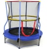 "Skywalker Trampolines 55"" Round Bounce-N-Learn Interactive Trampoline Mini Bouncer with Enclosure and Sound"