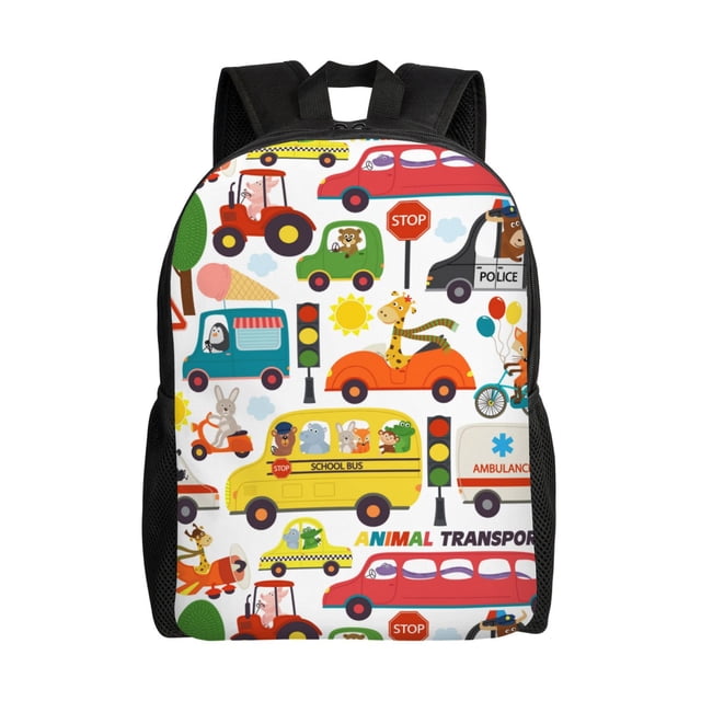 Fotbe Transports with Animals Mochila de Viaje para Laptop, Mochila Ejecutiva Delgada y Resistente 15.6"