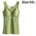 thumbnail image 2 of Camisas Térmicas Sin Mangas Para Mujer Chaleco Con Cuello En V Con Sujetador Incorporado Ropa Interior Camiseta Sin Mangas Térmica - Verde, 2 of 5