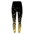 thumbnail image 6 of lcziwo Today's Sales, Women's Sequin Printed Leggings Fashion Glitter Sparkle Print New Years Pants Casual High Waist Compression Tummy Control Yoga Tights Multicolor L, 6 of 7