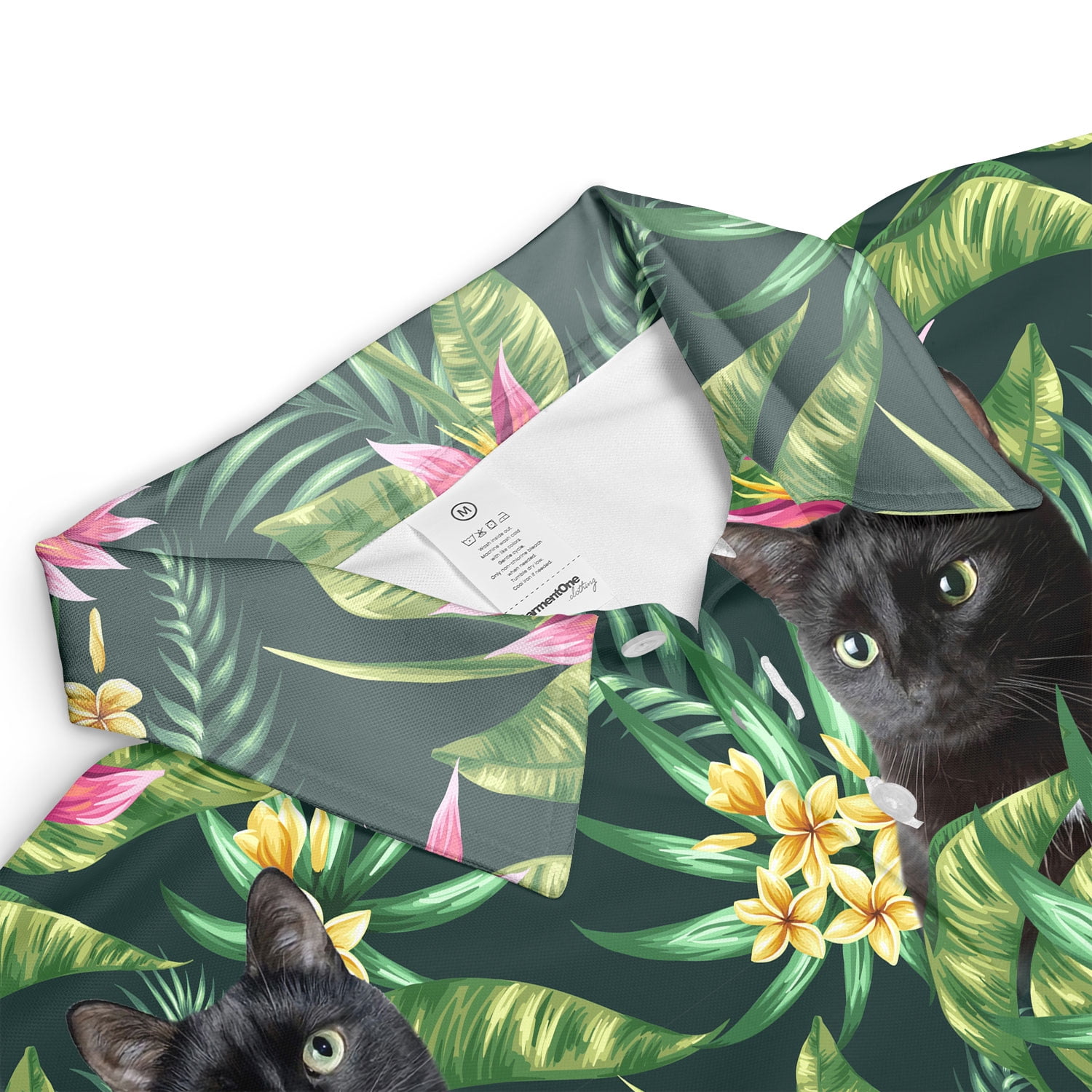 Polo Print Black Cat Short Sleeve Golf Shirts Mens Golf Shirt