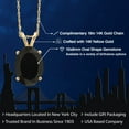 thumbnail image 2 of Gem Stone King 14K Yellow Gold Black Onyx Pendant Necklace for Women | 2.50 Cttw | Gemstone December Birthstone | Oval 10X8MM | With 18 inch Chain, 2 of 6