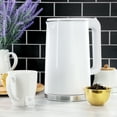 thumbnail image 5 of MegaChef 1.7 Liter Double Wall Stainless Steel Electric Tea Kettle in White, 5 of 6