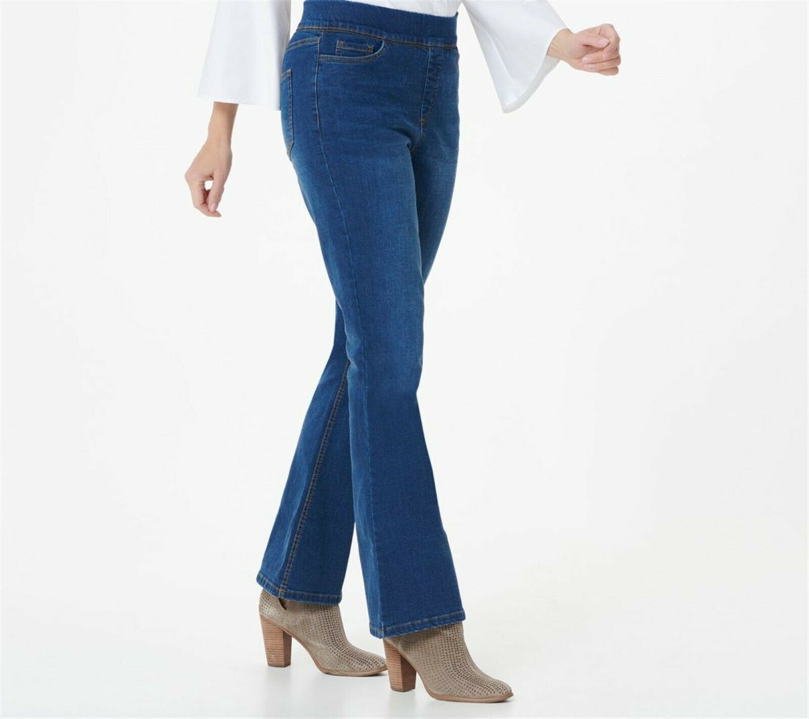 Cozy Touch Denim Pull-On Bootcut Jeans 
