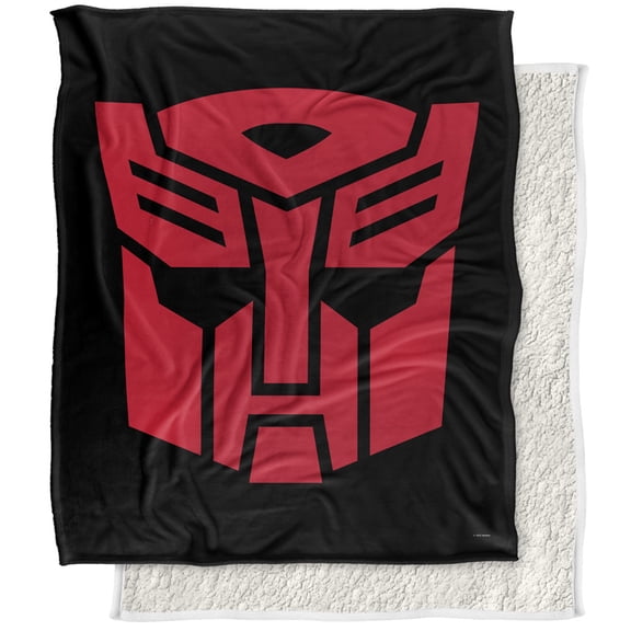 Transformers Autobot Logo Silky Touch Sherpa Back Super Soft Throw Blanket