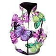 thumbnail image 1 of Sudaderas con estampado de mariposas de dibujos animados exquisitos, sudaderas con cremallera estilo Harajuku para hombre y mujer, moda informal y genial., 1 of 6