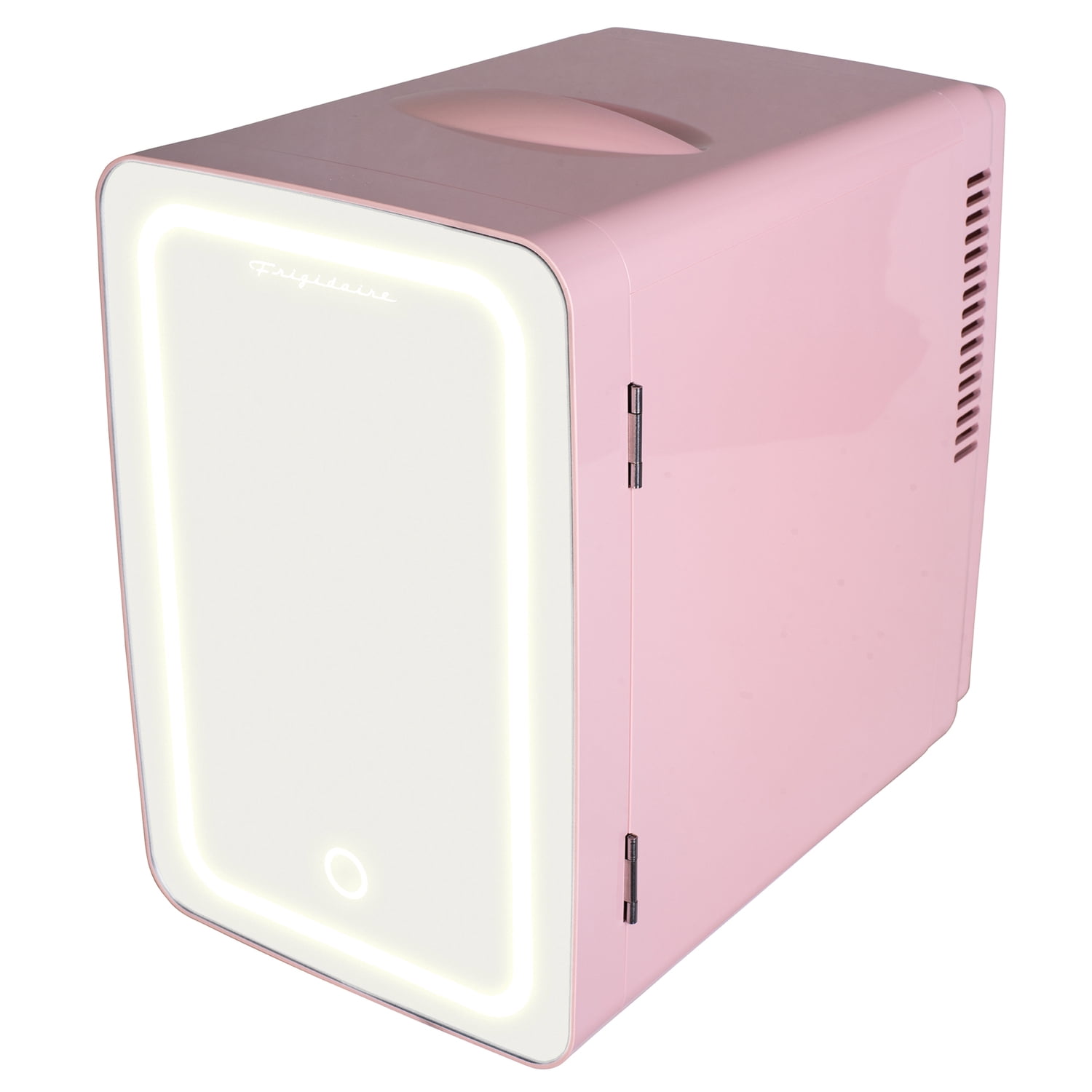 6.5-Liter 9-Can Mini Portable Personal Fridge with Lighted Mirror Door (Pink), EFMIS170_B-PINKPT