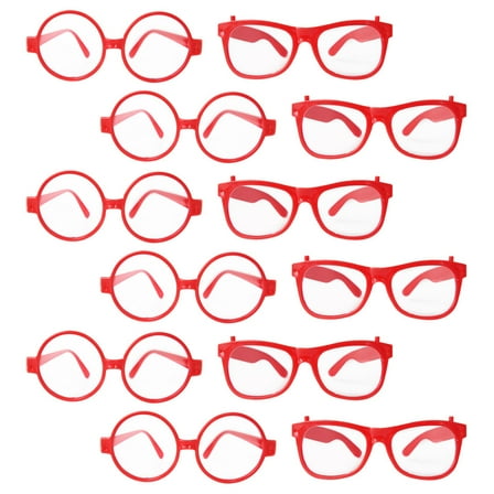 FONDOTIN Eyeglass Frames Red Plastic 20Pcs Eyeglasses Frames