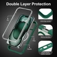 thumbnail image 6 of for iPhone 13 /iPhone 14 Case, Compatible with MagSafe, Heavy Duty Shockproof Protection Phone Cases, Double Layer Transparent Magnetic Protective Cover for iPhone 13/iPhone 14, 6.1 inch, Green, 6 of 6