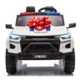 thumbnail image 5 of 24V Ride on Toys w/ Remote, 2-Seater Electric Police Car for Kids, Intercom, Siren, Music, Age 3-8 Yrs, White, 5 of 14