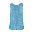 thumbnail image 5 of BOOMNY Toddler Girls Sleeveless Sequins T-Shirts Crew Neck Sparkly Tank Tops for Girl Stage Performance Tops, 5 of 6