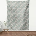 thumbnail image 4 of Ambesonne Grey Abstract Fabric by the Yard Upholstery, Retro Spring Motif, 10 Yards, Hunter Green and Marigold, 4 of 5