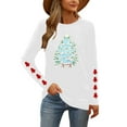 thumbnail image 6 of Craaazy Christmas Round Neck Long Sleeve Xmas Printed Shirts Funny Merry Christmas Sweatshirt Women's Tops Gifts, 6 of 9