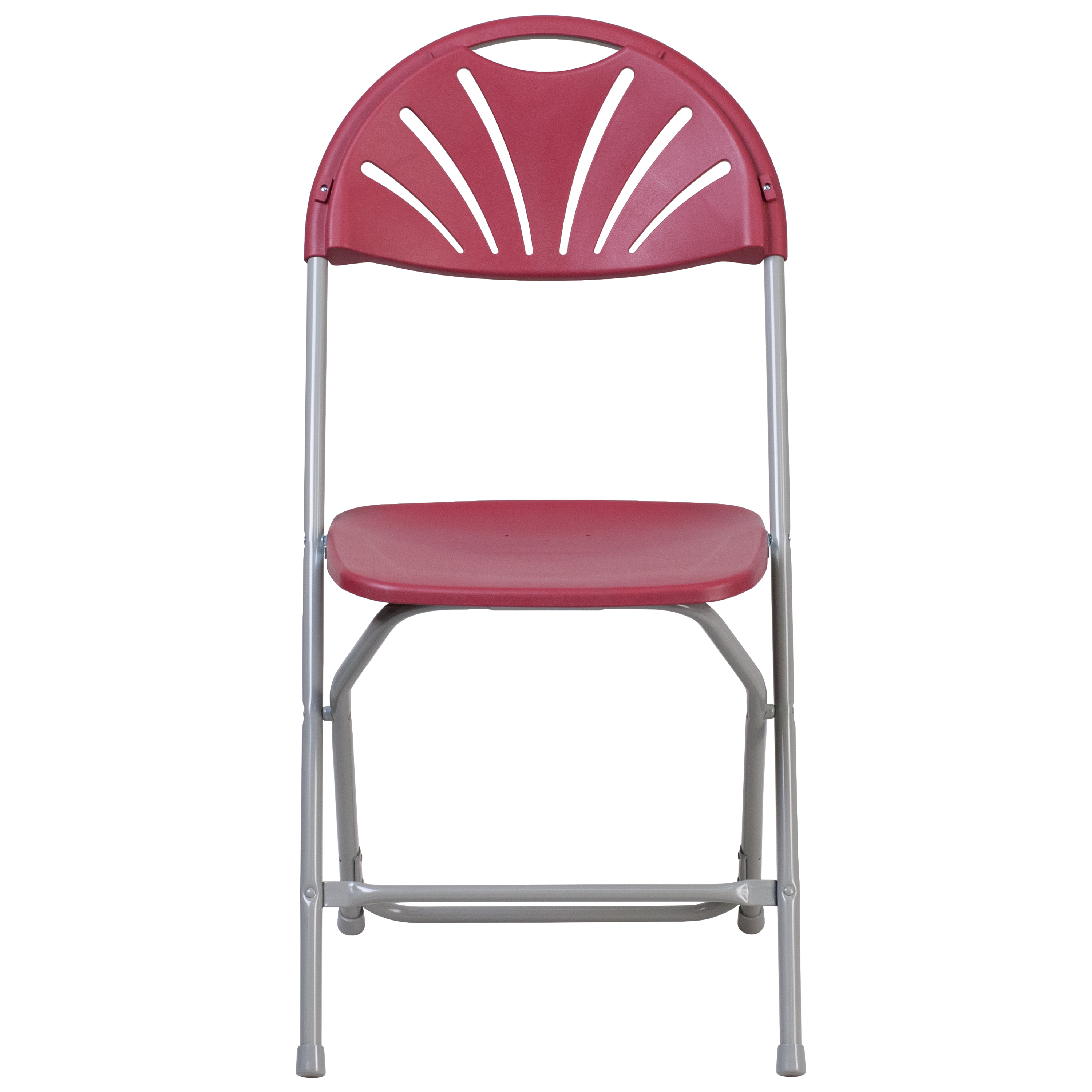 Flash Furniture 8 Pk. HERCULES Series 800 lb. Capacity Burgundy Plastic Fan Back Folding Chair