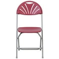 thumbnail image 3 of Flash Furniture 8 Pk. HERCULES Series 800 lb. Capacity Burgundy Plastic Fan Back Folding Chair, 3 of 5