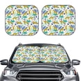 thumbnail image 2 of Balery 2 Piece Summer Leopard Car Windshield Sun Shade|Foldable Front Windshield Shade for Car Front Window for Most Sedans SUV Truck-Large, 2 of 7