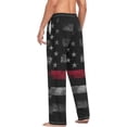 thumbnail image 6 of American Flag Ghost Pajama Pants, Men's Lounge Pants Light with Drawstring and Pockets, Christmas New Year Birthday Father's Day Gifts, 6 of 7