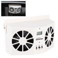 thumbnail image 1 of Air Ventilator, Exhaust Fan Angle Adjustable Exhaust Radiator Cooling Fans Solar Cooling Fan With Solar Panel Temperature Display For Car Door Glass, 1 of 8