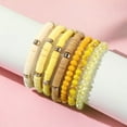 thumbnail image 5 of Ella & Elly Plus Summer Beach Yellow Lemon Beaded Stretch Bracelet Set, 5 of 6